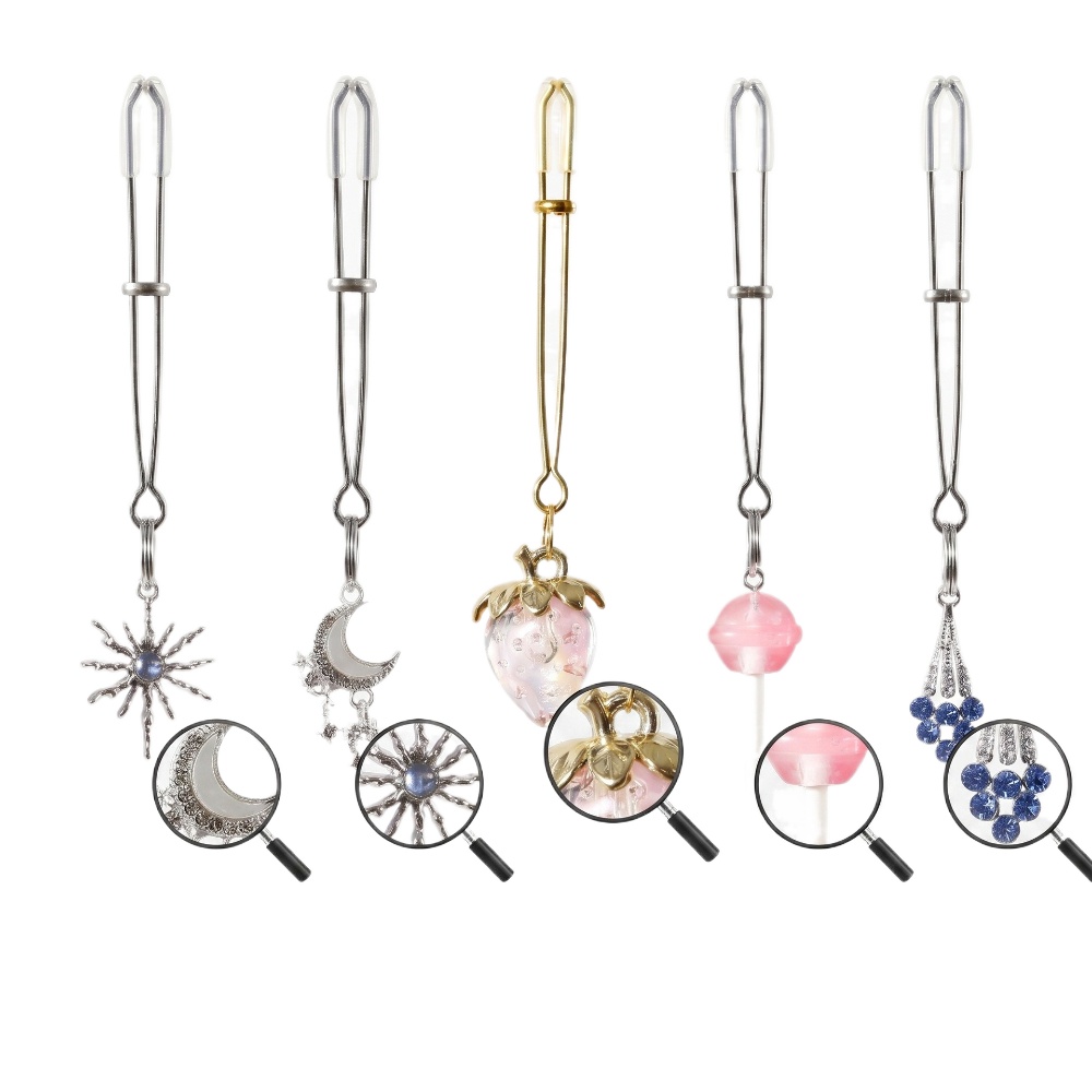 Body Jewelry Charms - Clipes de Mamilo Longos com Tensão