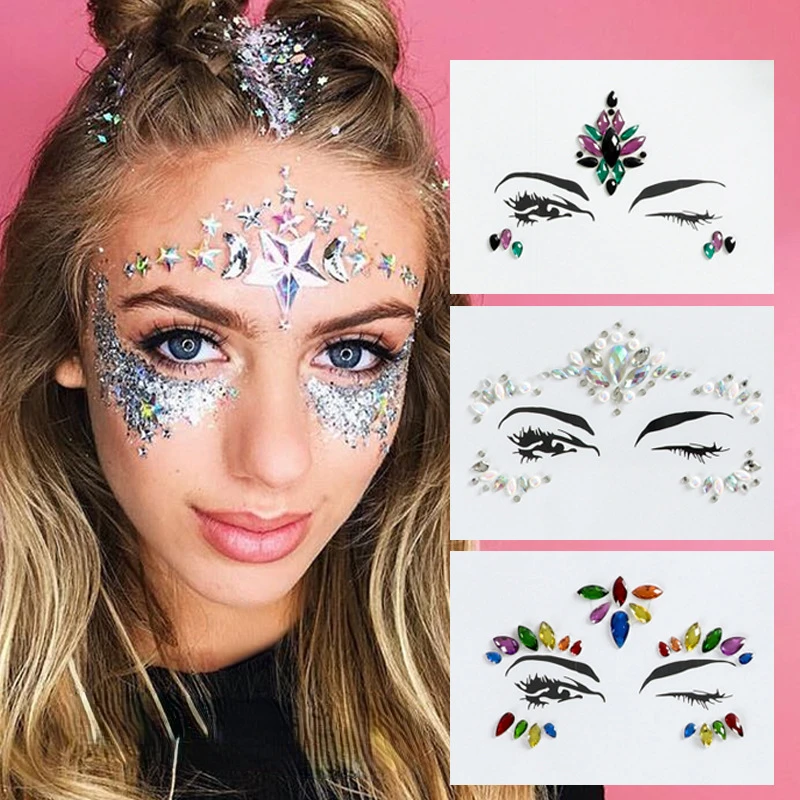 Body Jewelry Tool - Rosto de cristal jóias tatuagem adesivos