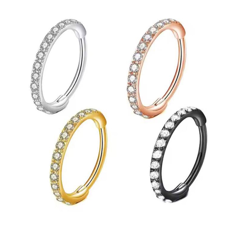 Body Jewelry Ear - Argola de Nariz 16G com Zircônia