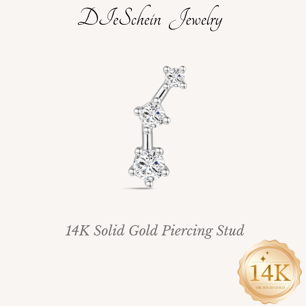Body Jewelry Flat Back - DIeSchein Brincos de Piercing em Ouro
