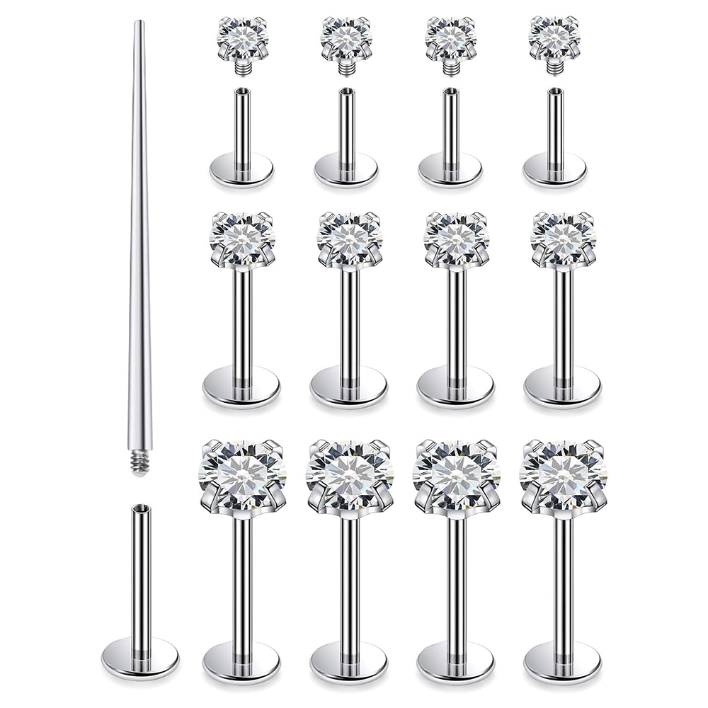 Body Jewelry Flat Back - 13 pçs labret piercing conjunto de