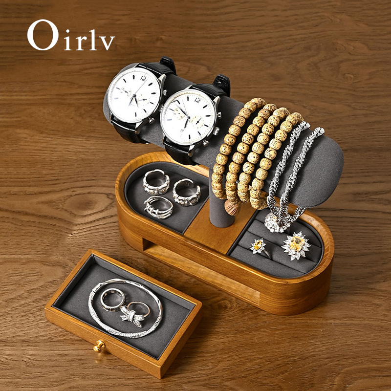 Body Jewelry Organizer - Oirlv organizador de relógio de madeira