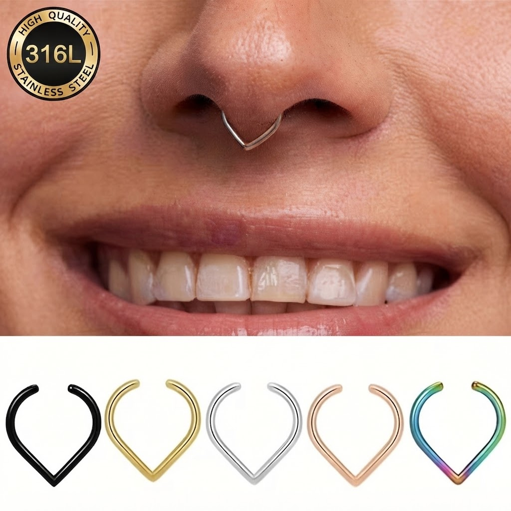 Body Jewelry Ear - Conjunto de 5 Peças de Argolas