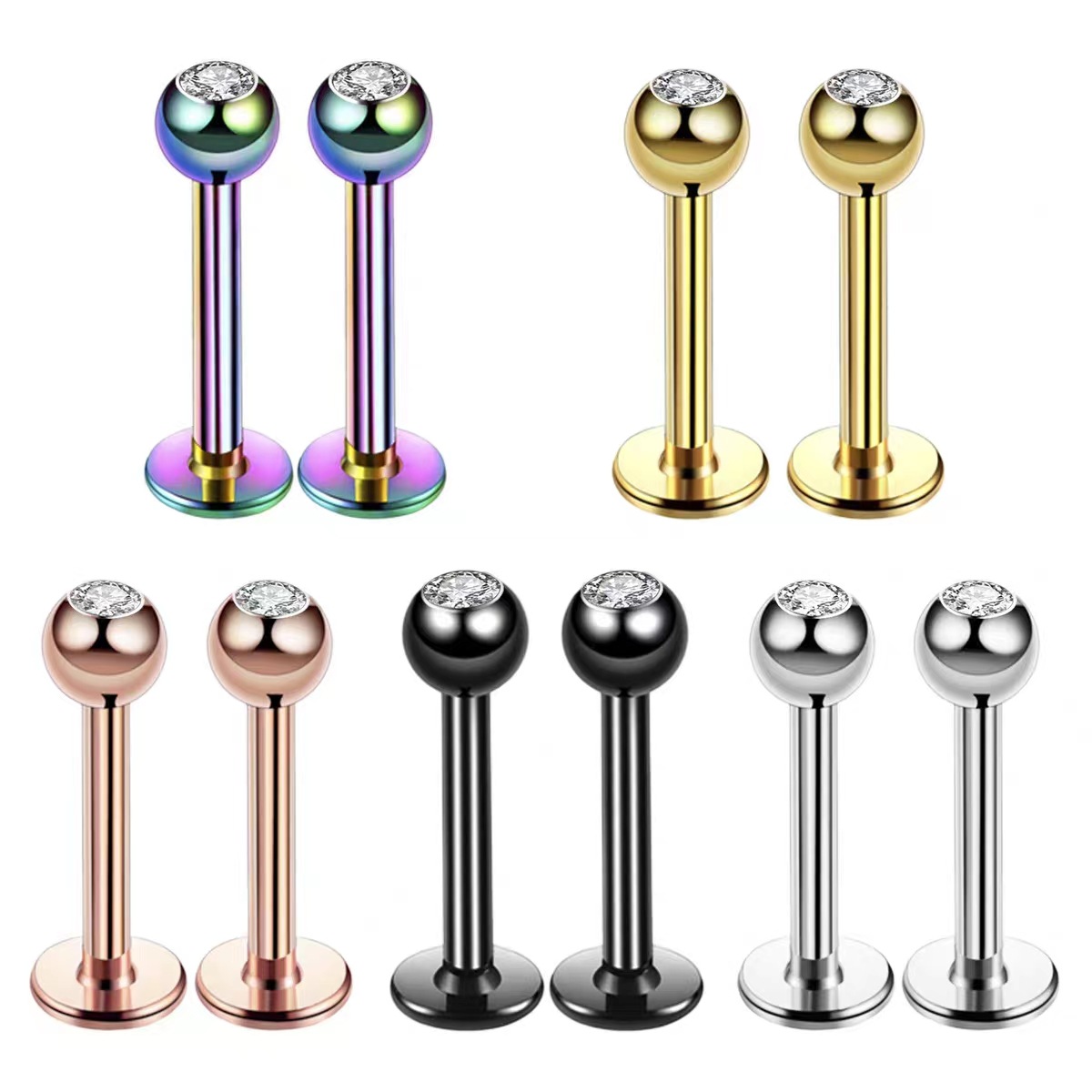 Body Jewelry Ear - Piercing de Aço Cirúrgico 16G com