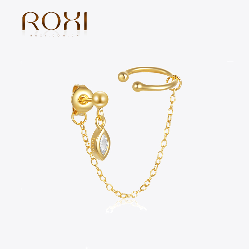 Body Jewelry Ear - Roxi corrente de borla dupla zircões