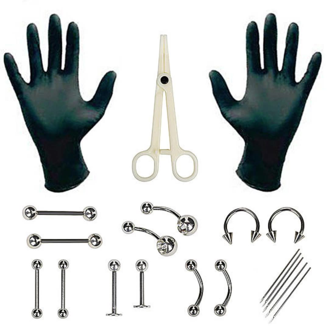Body Jewelry Tool - Kit de Ferramentas Profissional Descartável para