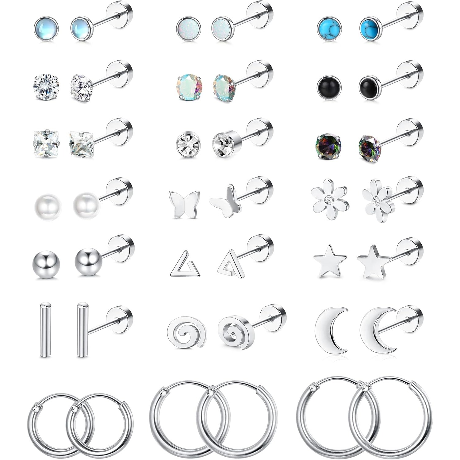 Body Jewelry Flat Back - Fasaco 1 par de brincos de