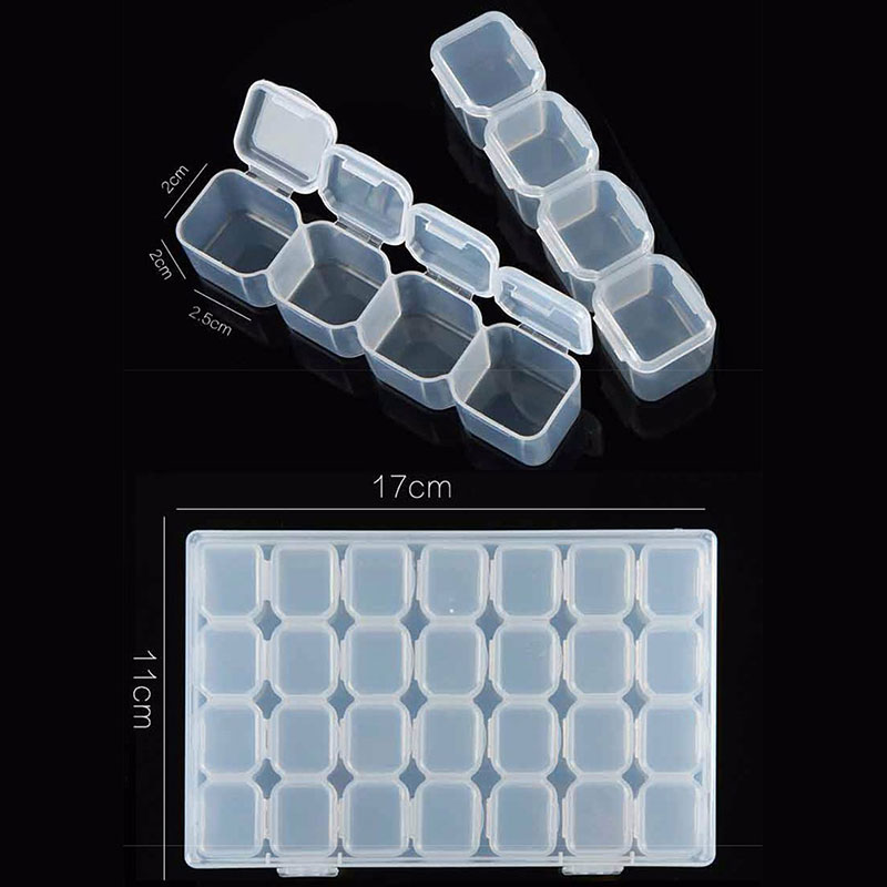 Transparente unhas arte organi - Body Jewelry Organizer avaliação e preço