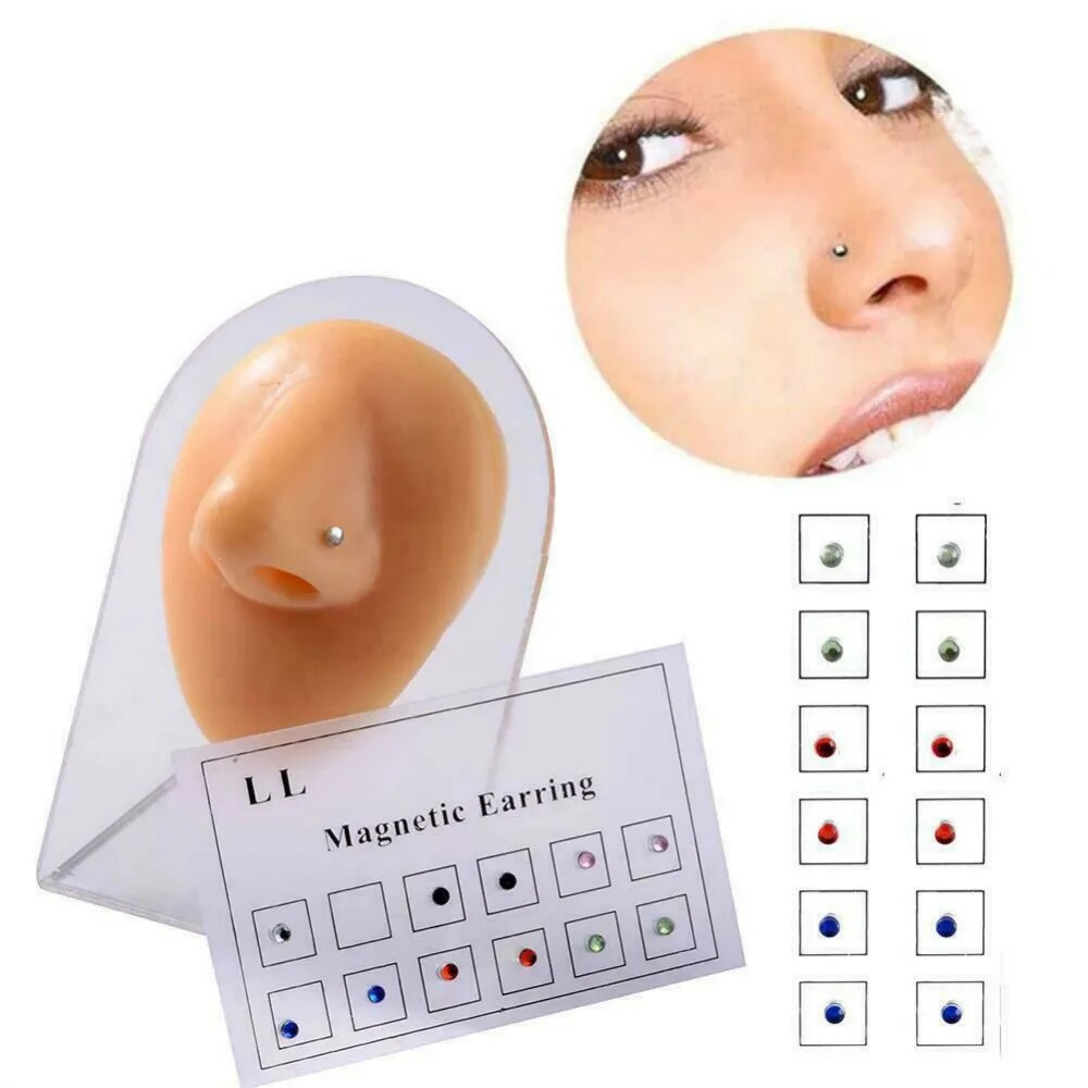 12 pçs/cartão falso tricheiro  - Body Jewelry Ear avaliação e preço