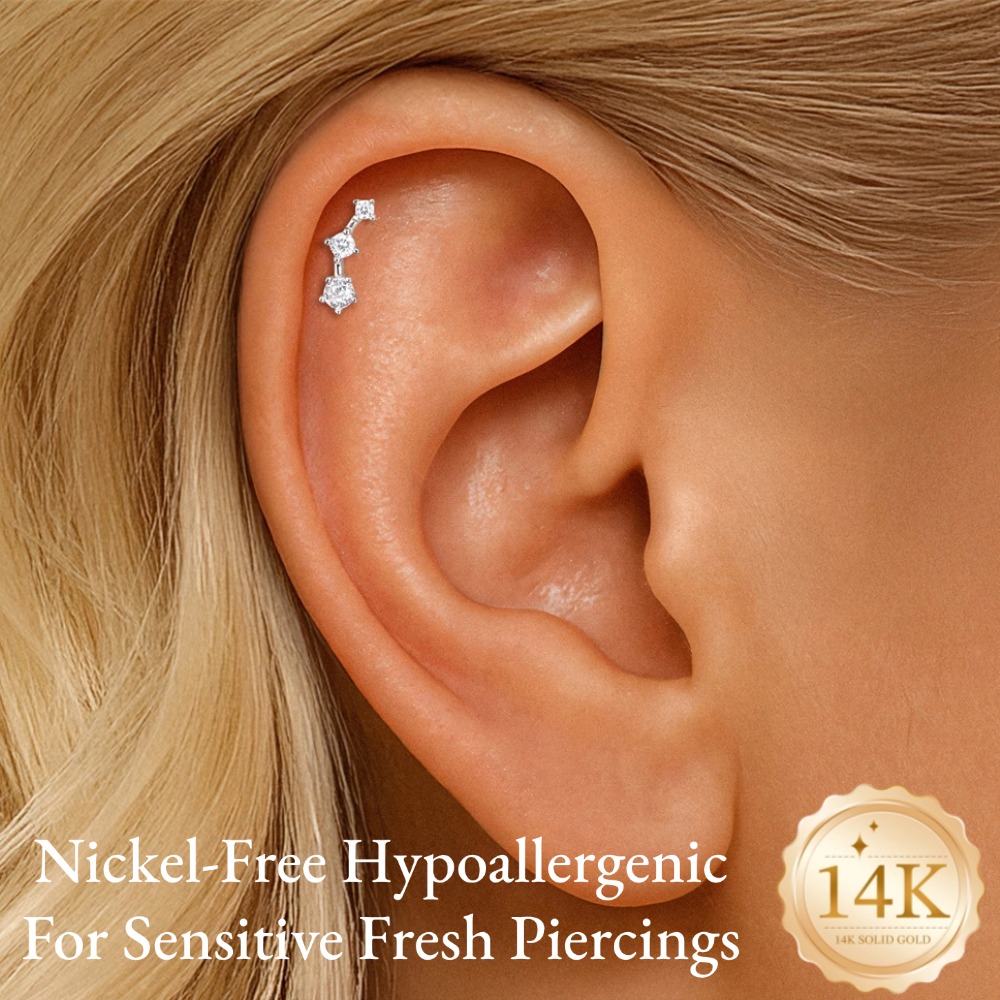 DIeSchein Brincos de Piercing  - Body Jewelry Flat Back avaliação e preço