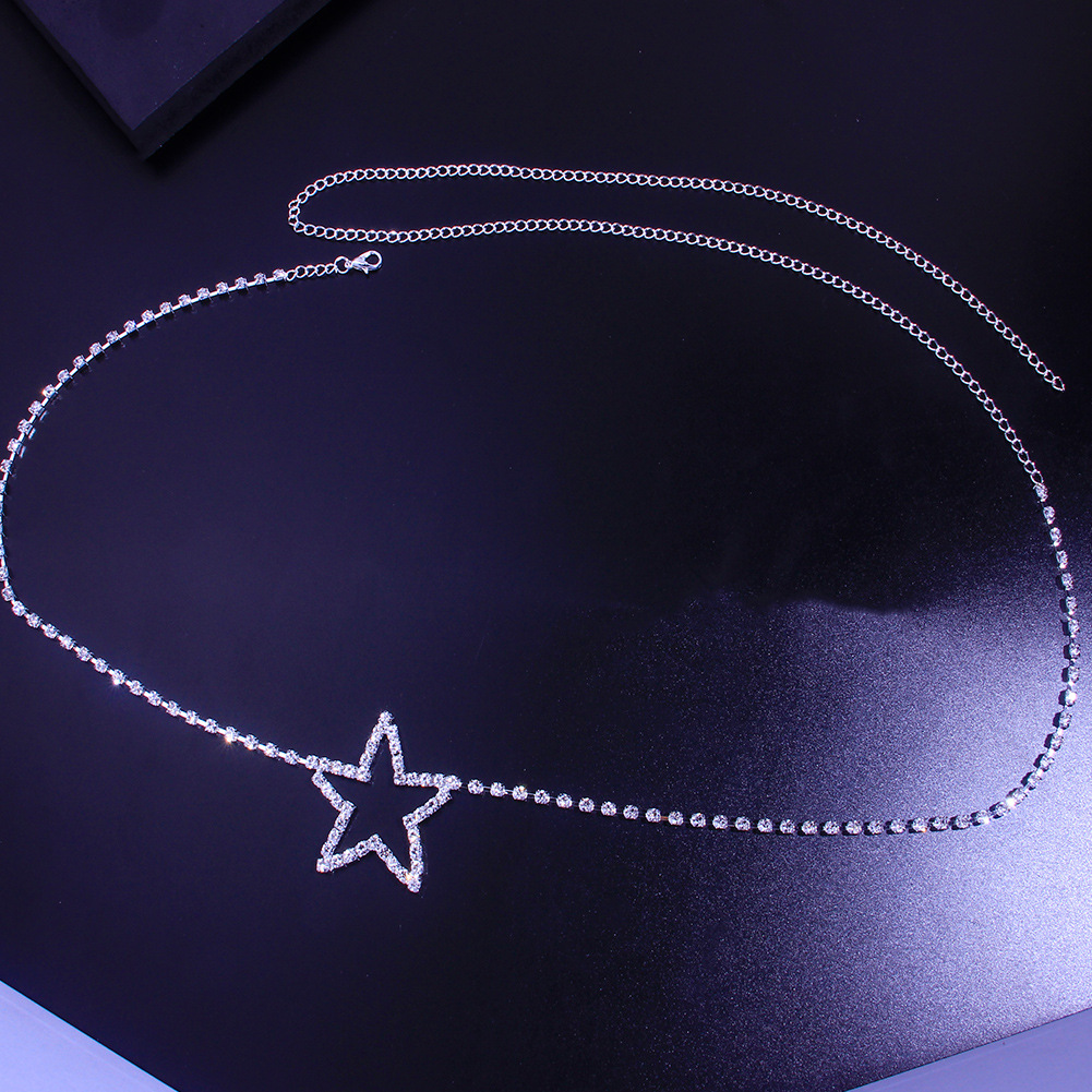 Luxo strass coração estrela ci - Body Jewelry Charms avaliação e preço