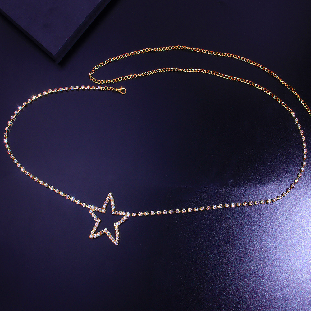 Luxo strass coração estrela ci - Body Jewelry Charms avaliação e preço