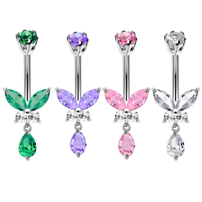 Aço Inoxidável Dangle Borbolet - Body Jewelry Co avaliação e preço