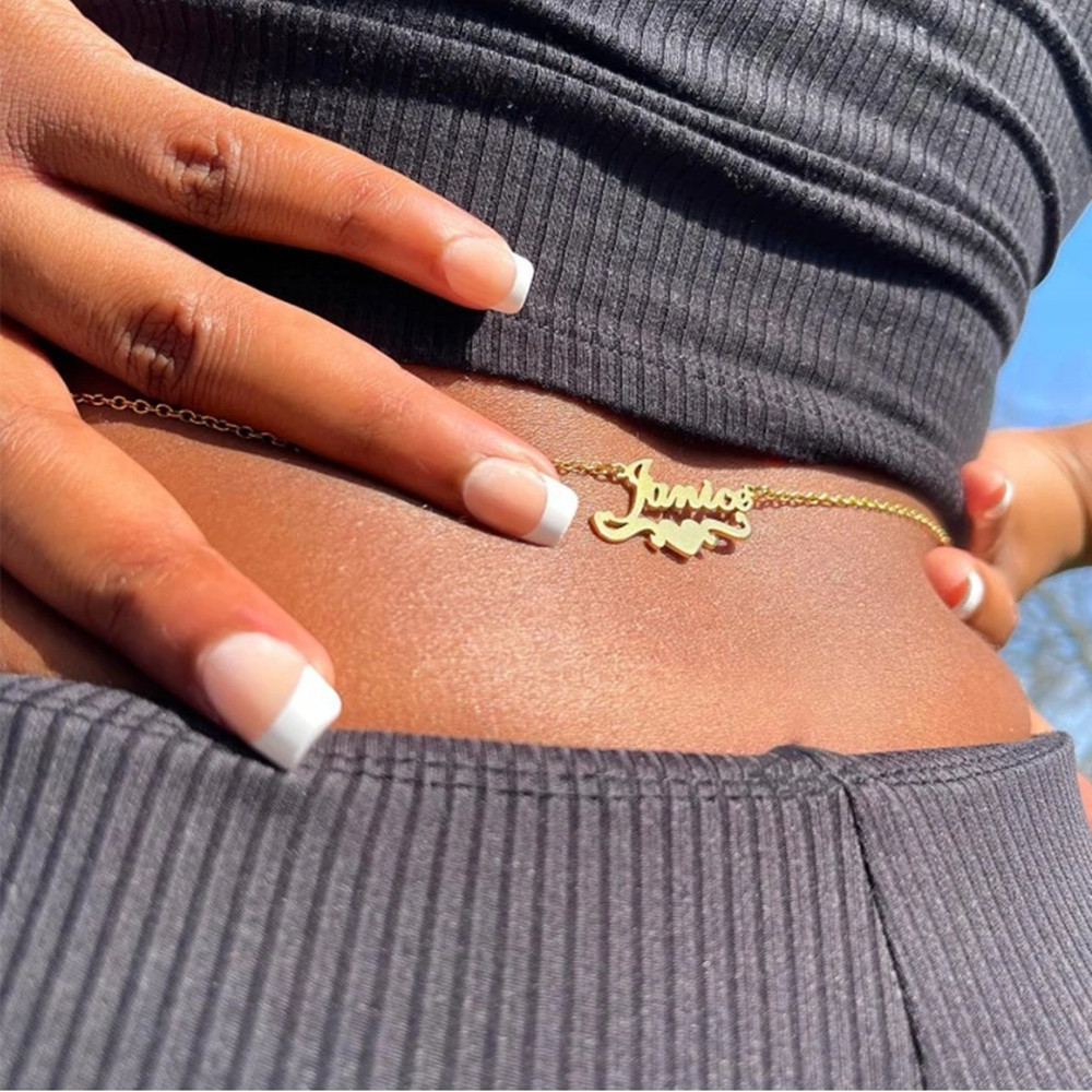 Corrente De Barriga De Aço Ino - Body Jewelry Charms avaliação e preço