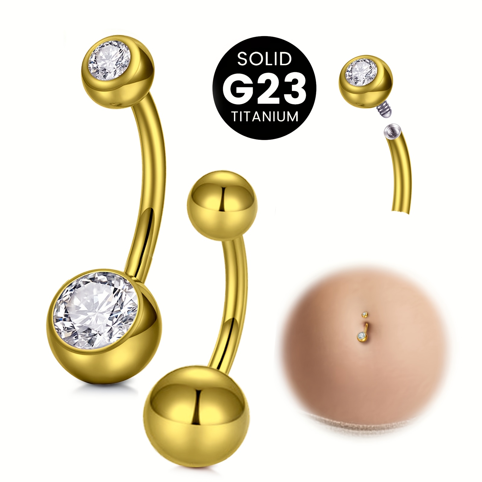 Piercing de umbigo feminino em - Body Jewelry High End avaliação e preço