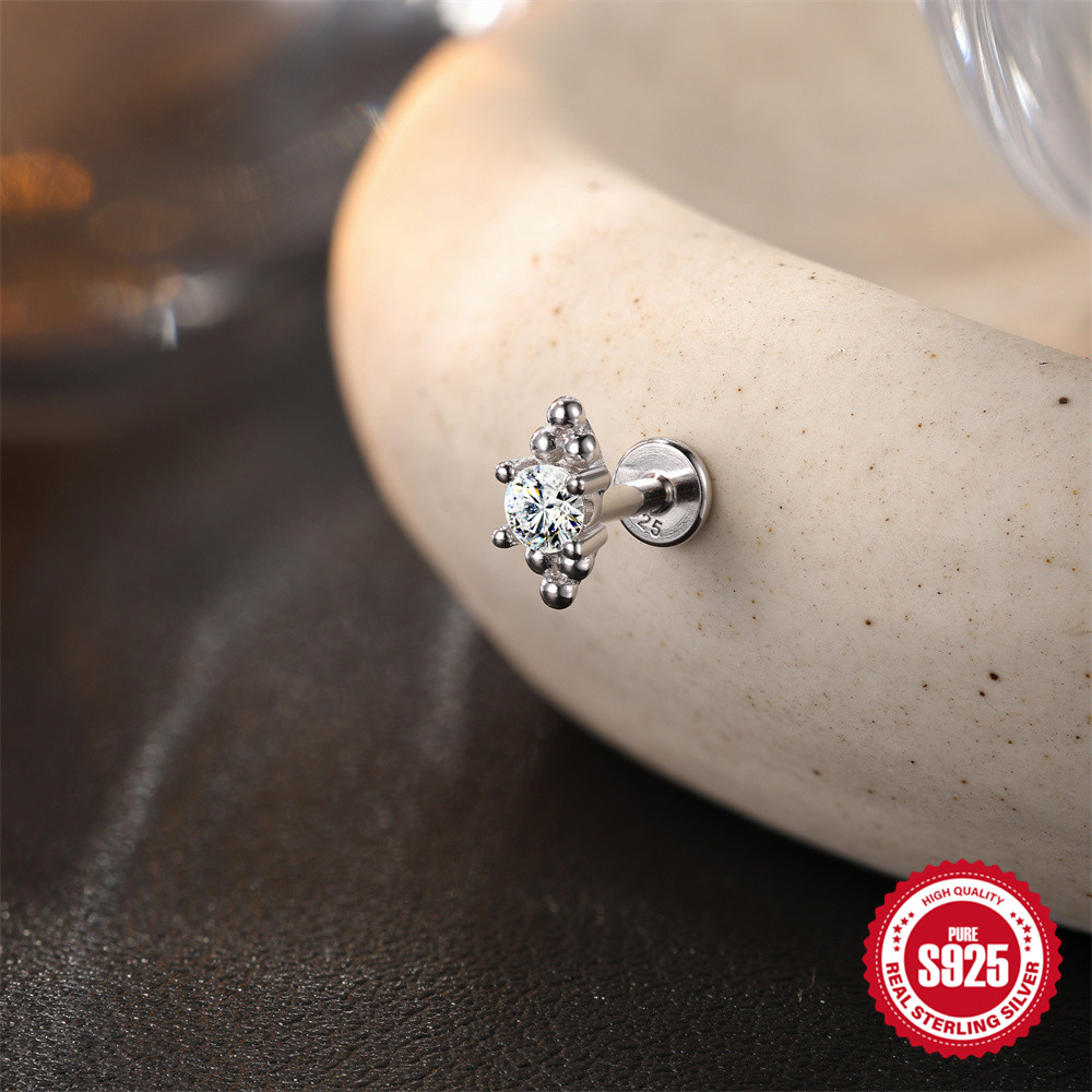 ROXI Moissanite Prata Esterlin - Body Jewelry Flat Back avaliação e preço