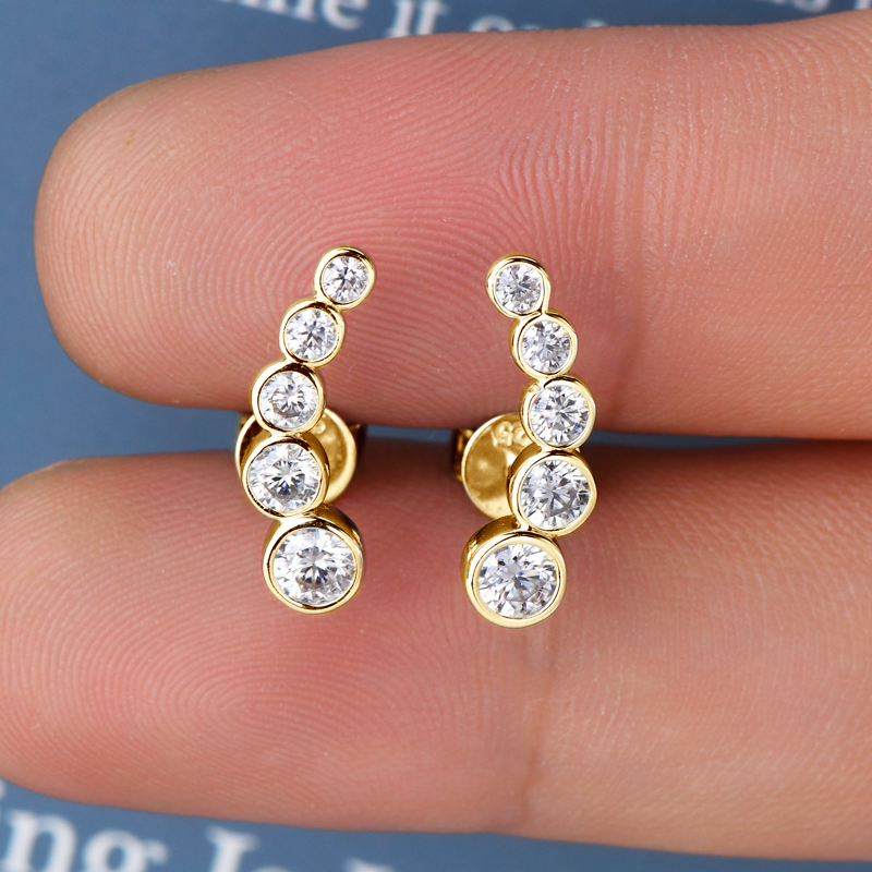 Lnngy brincos de prata pura re - Body Jewelry Ear avaliação e preço